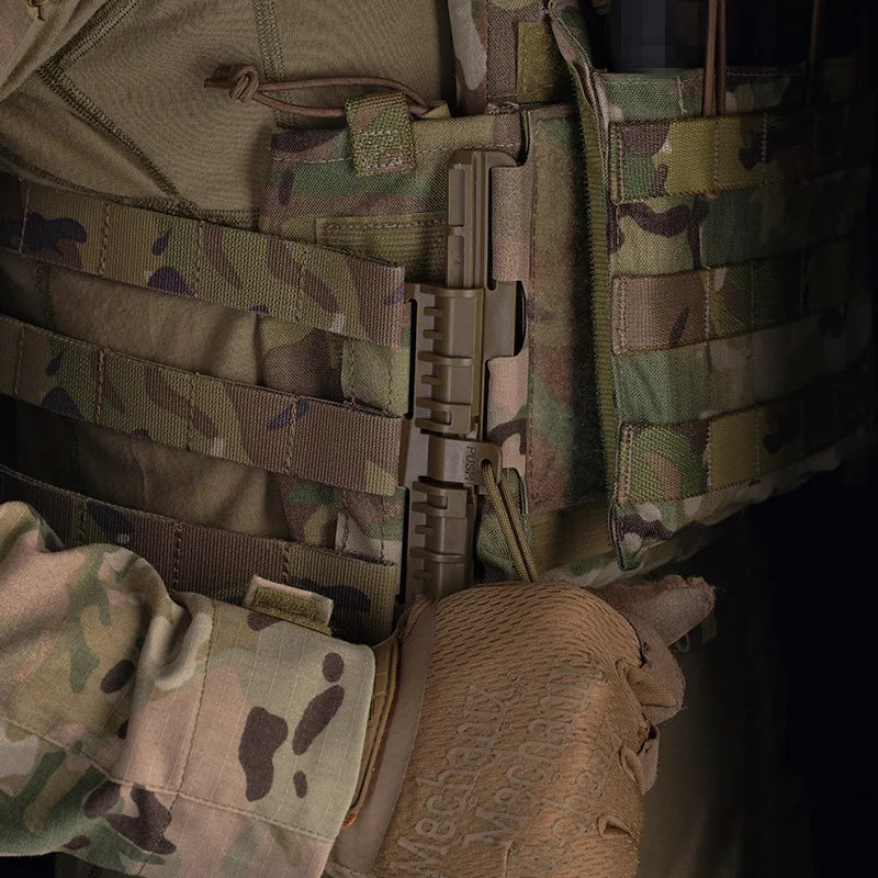 2Pcs Tactical Molle Quick Release Clasp LV119 AVS JPC SPC Hunting Airsoft Plate Carrier Vest  Cummerbund Molle Waist Belt