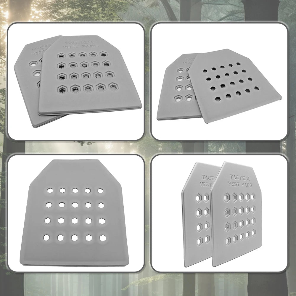2Pcs Tactical Vest Pads Shockproof Vest Plate 35x28cm EVA Soft Cushioned Pad Lining Protect Insert Plate for Hunting Shooting