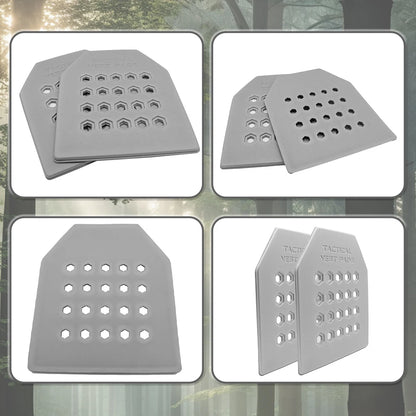 2Pcs Tactical Vest Pads Shockproof Vest Plate 35x28cm EVA Soft Cushioned Pad Lining Protect Insert Plate for Hunting Shooting