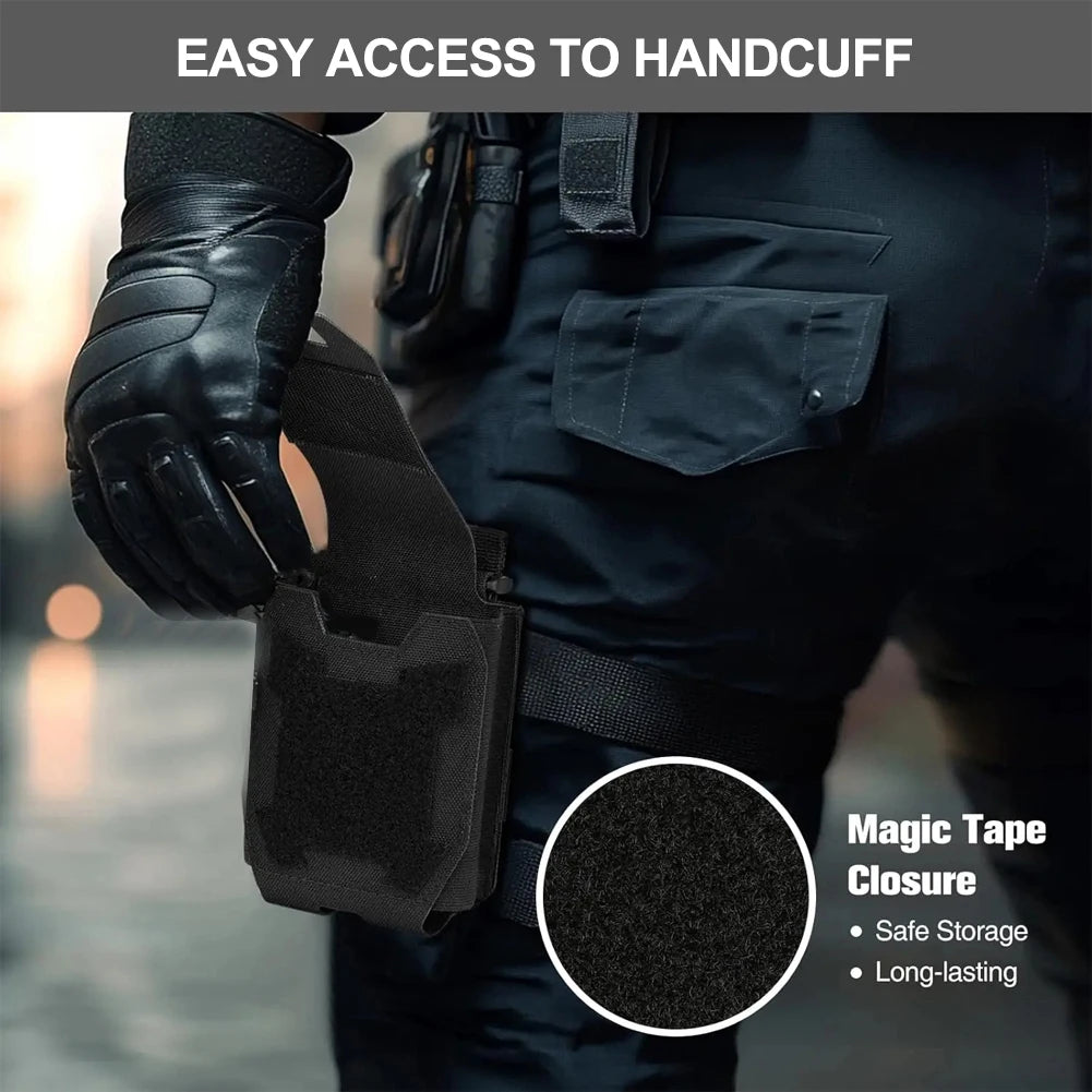 Tactical Handcuffs Molle Pouch Quick Release Shackles Holder Universal Holster Case for Tactical Vest Outdoor Gear
