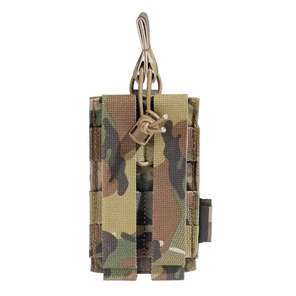 Tactical Molle Pouch Single Magazine Pouch Double-Layer Mag Pouches Universal Cartridge Holder for M4 M14 M16 AK AR