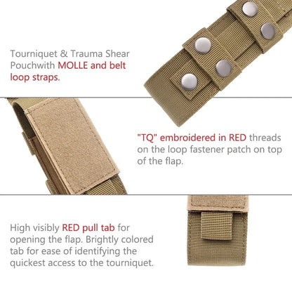 Tactical Cat First Aid Nylon Tourniquet Pouch Single Pistol Mag Bag Case Outdoor Hunting Knife Holster Medical Scissor Packs