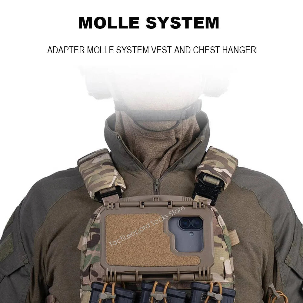 MOLLE Case For Smartphone Navigation Holder Mobile Phone Quick-on/off Tactical Equipment Box Plate Carrier Chest Rig Accessories
