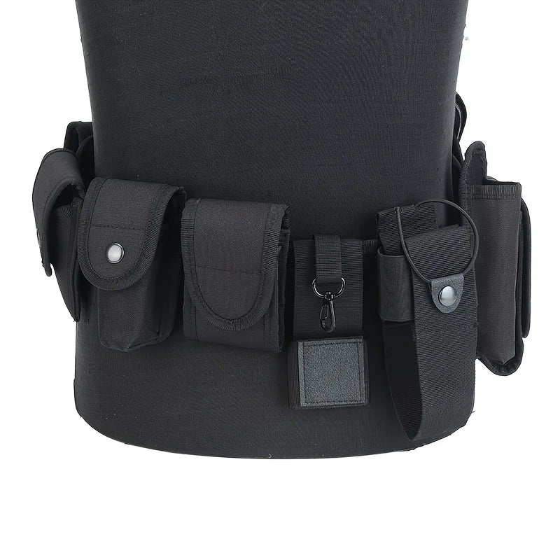 Multifunctional 10in1 outdoor Tactical Belt & Waist Seal, Combat Training Security Duty Gear, Security Inspection Belt