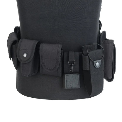 Multifunctional 10in1 outdoor Tactical Belt & Waist Seal, Combat Training Security Duty Gear, Security Inspection Belt