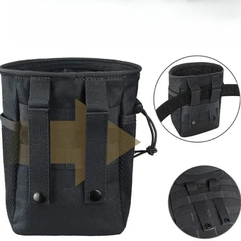 Outdoor Drawstring Magazine Dump Pouch Adjustable Utility Belt Fanny Hip Holster Bag Outdoor Ammo Storage Pack