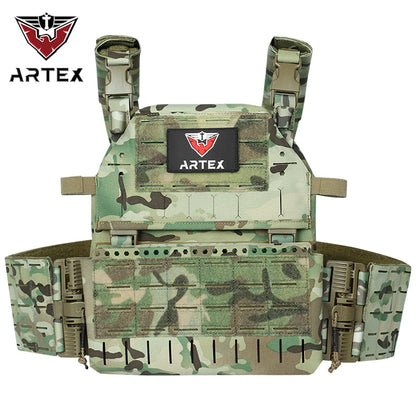 1000D Polyester with Triple Equipment Security Tactical Vest Camo Laser Cut Molle Quick Release Plate Carrier Tactical Vest