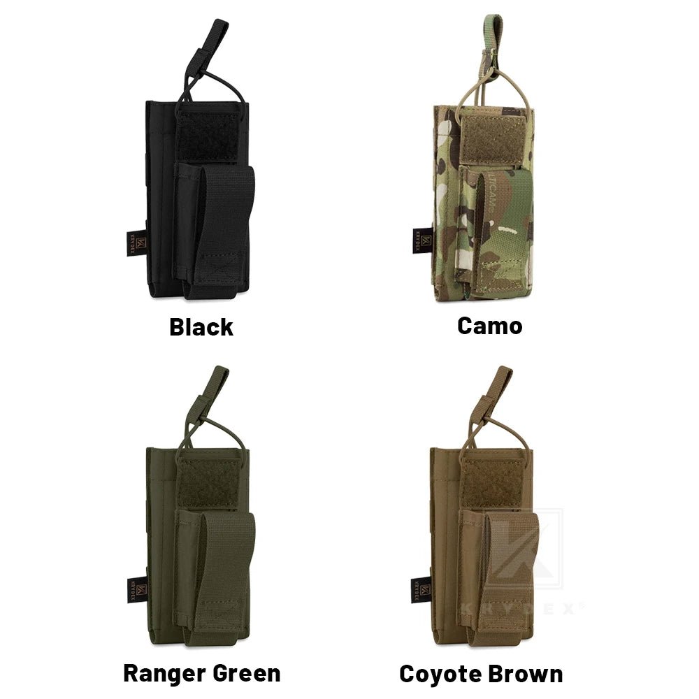 KRYDEX Tactical Magazine Pouch Single Open-Top 5.56 M4 M16 AR15 Rifle & Pistol Mag Pouch Holster Hunting Vest Accessories