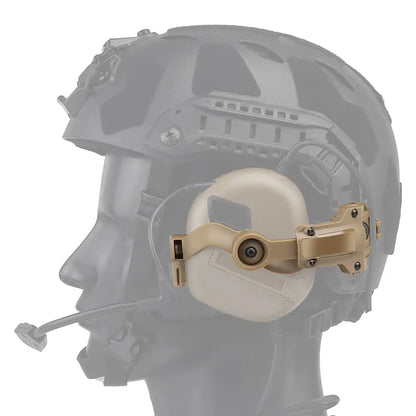 BOOIU Tactical Headset Holder Fast Helmet Rail Mount Adapter Multi-Angle Rotation Pickup Headphone Bracket OPS CORE ARC/Wendy