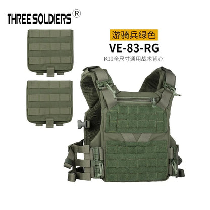 Full Size CS Tactical Load Vest, Outdoor Expansion Training Protective Vest, Quick-Release Vest, Scratch-Resistant Breathable
