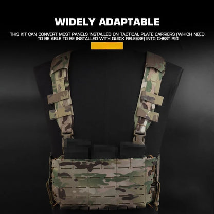 Tactical ARC Chest Rig Kit V3 Shoulder Strap 5.56 Triple Mag with Bilateral Quick Release Slide Molle Platforms Accessories