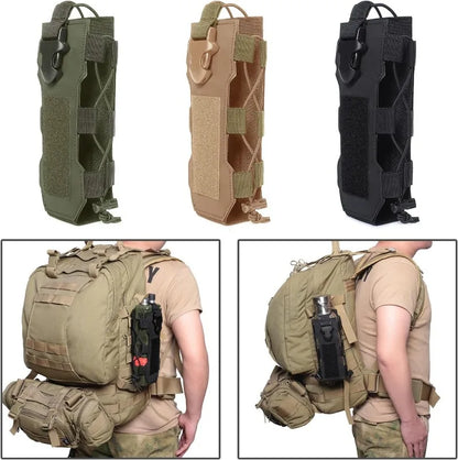 Molle Water Bottle Pouch Radio Holster Waist Pack Outdoor Sport Fishing Camping Hunting Hiking Travel Canteen Kettle Holder Bag