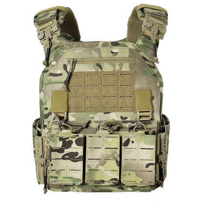 Wear-resistant Quick-Release Laser-Cut MOLLE System Outdoor Hunting Training Tactical Vest Made of Nylon Material