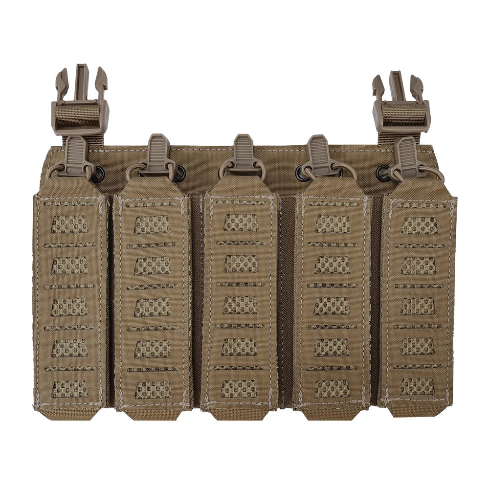MP5 MP7 Magazine Placard with Hook&Loop Backing & Elastic Straps Tactical Chest Rig Panel for Airsoft Hunting - SINAIRSOFT