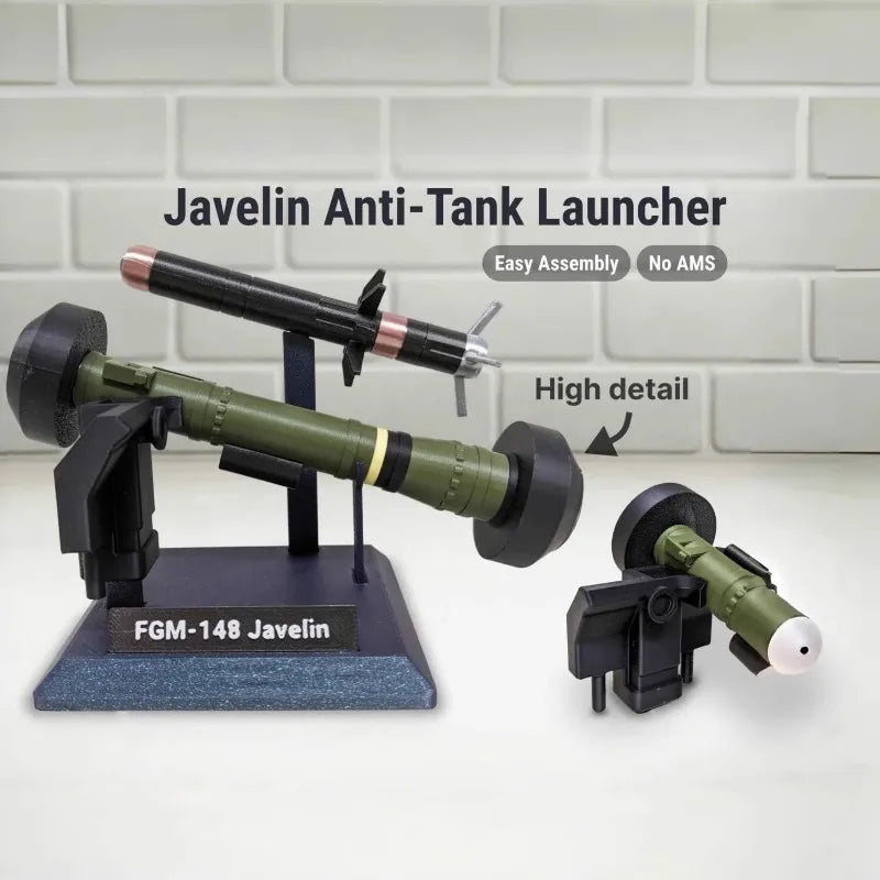3D Printed FGM-148 Soldier Figure Accessories Javelin Anti-Tank Model Static Display Piece for Military Enthusiasts' Collections