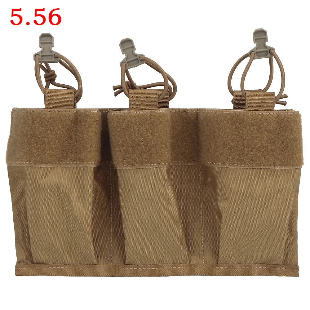 556 762 Triple Magazine Pouch Kangaroo Insert M4 AR Magazines Hunting Bag For DOPE Front Flap FCPC V5 Plate Carrier