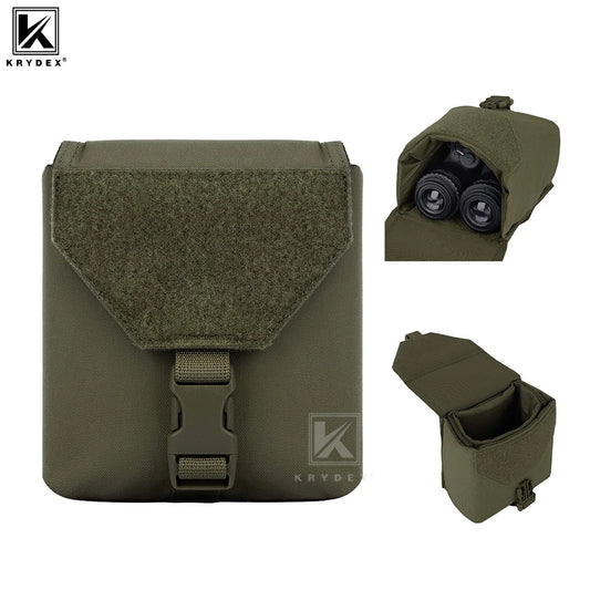KRYDEX Tactical Night Vision Pouch MOLLE NVG Bag Tool Pack with Padded Goggle Carrying Case Airsoft Gear For NVG14 NVG15