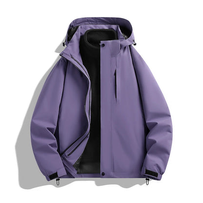 CHRLCK Unisex Hiking 3IN1 Jacket Waterproof Camping Trekking Fishing Oilproof Jackets Outdoor Sport Windbreaker Autumn Winter