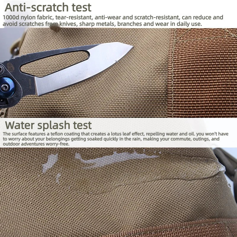 Tactical Backpack Chest Sling Bag Duffle Bag,1000D Nylon Waterproof EDC Crossbody Shoulder Bag MOLLE Outdoor Travel Hiking Bag