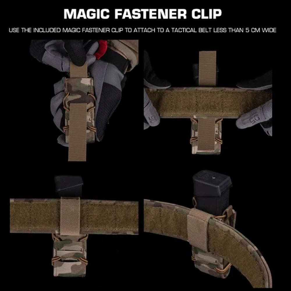 V2 Tactical Magazine Pouch Gen 2 Tiger 9MM Pistol Mag Bag Molle Flashlight Pouches Torch Holder Hunting Airsoft Knife Holster