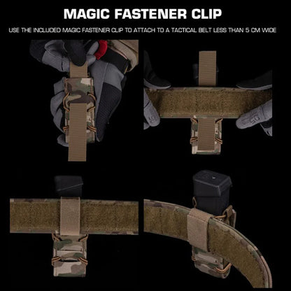 V2 Tactical Magazine Pouch Gen 2 Tiger 9MM Pistol Mag Bag Molle Flashlight Pouches Torch Holder Hunting Airsoft Knife Holster