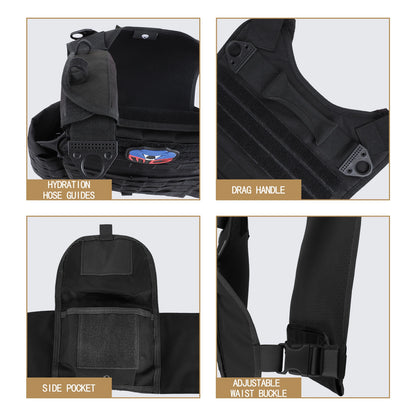 MGFLASHFORCE Tactical Vest for Men Military Molle Lightweight Plate Carrier Airsoft Paintball Army Combat Vest