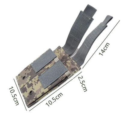 9mm Magazine Pouch Single Double Magazine Pouch Outdoor Molle Open Top Magazine Pouch for Glock M1911 92F Flashlight Bag