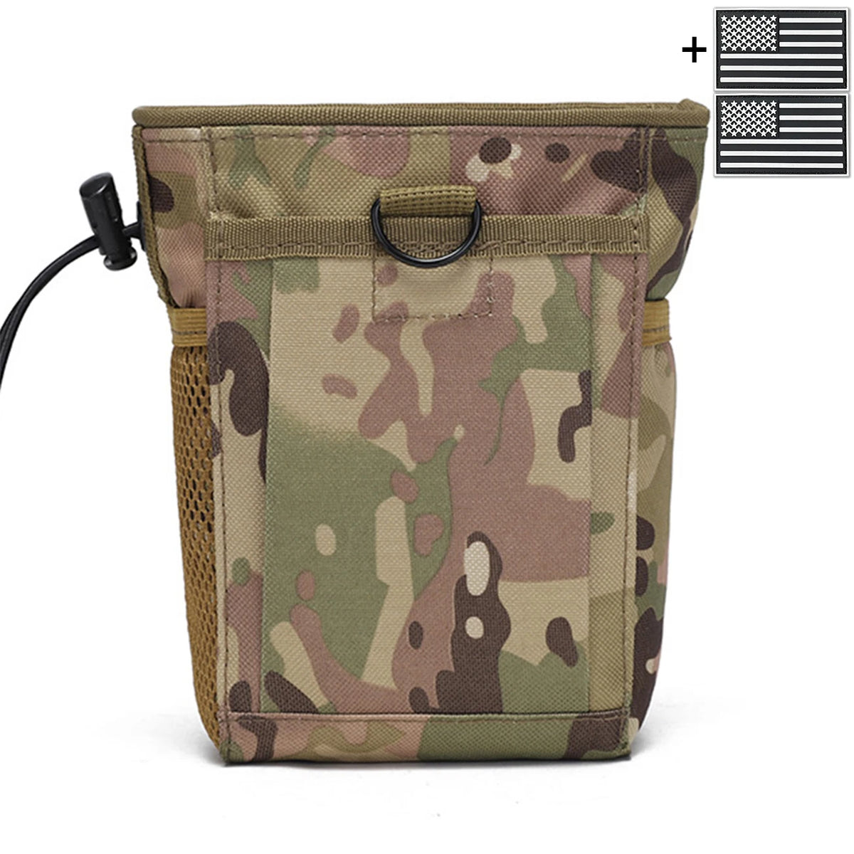 Multi functional storage bag MOLLE waist bag outdoor EDC practical drawstring storage bag, fabric wear-resistant and durable