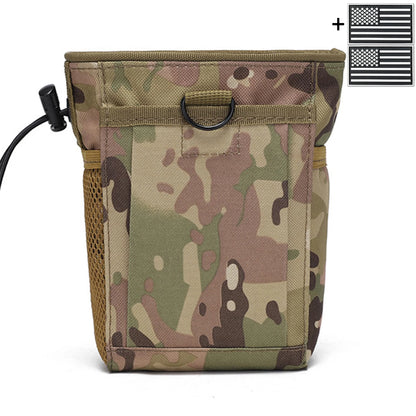 Multi functional storage bag MOLLE waist bag outdoor EDC practical drawstring storage bag, fabric wear-resistant and durable