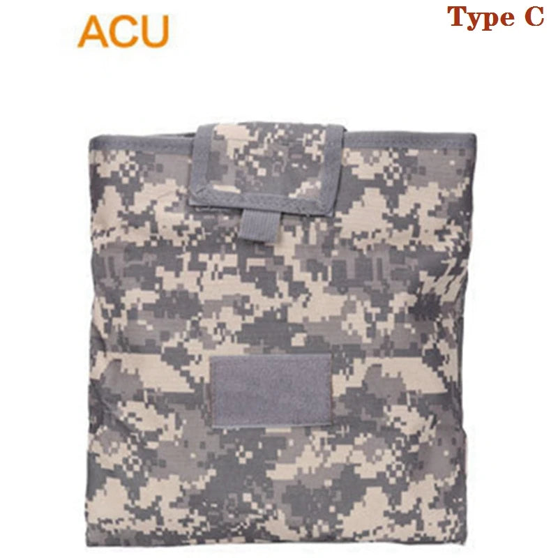 Tactical Molle Folding Magazine Dump Drop Pouch Utility Drawstring Recovery Mag Holster Ammo Bag Hunting Accessories Pouch