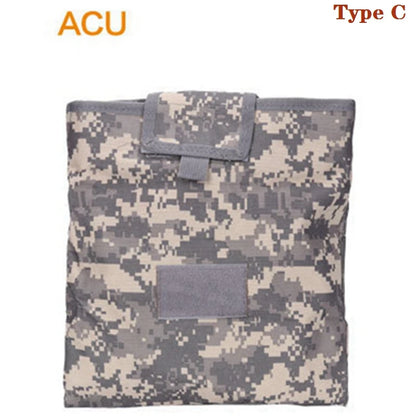 Tactical Molle Folding Magazine Dump Drop Pouch Utility Drawstring Recovery Mag Holster Ammo Bag Hunting Accessories Pouch