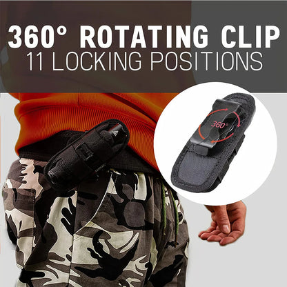 Nylon Tactical Flashlight Holder Molle Belt Holster Torch Case Pouch for Hunting Fishing Outdoor Sports