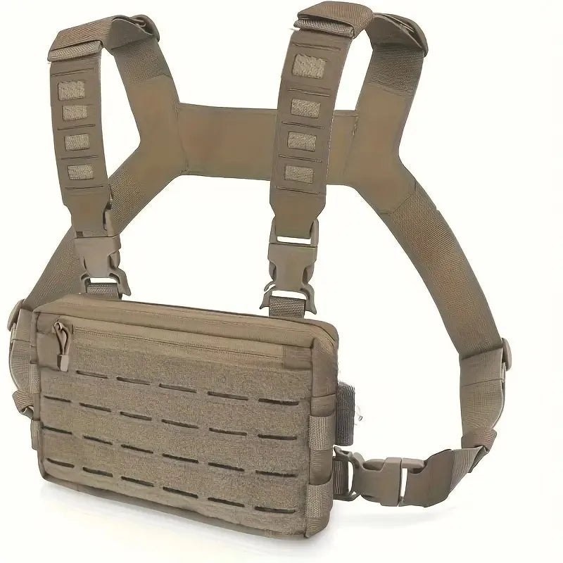 Men Tactical Chest Bag Lightweight Riding Vest Crossbody Pack For Cycling Hiking Camping Daily Use