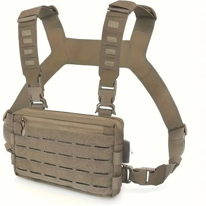 Men Tactical Chest Bag Lightweight Riding Vest Crossbody Pack For Cycling Hiking Camping Daily Use