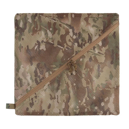 Tactical Style Mesh Pouch Outdoor Camping Travel Clothing Hat Storage Bag Clutter Recycling Pack Breathable Quick Drying 16x16"