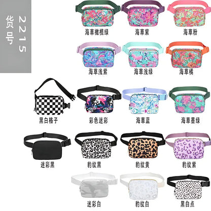 New Sports Waist Packs Nylon Waterproof Chest Bag Outdoor Sports Running Phone Pouch Versatile Crossbody Bag for Men and Women