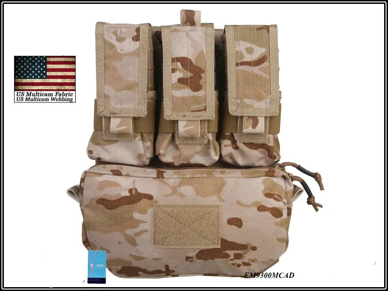 EmersonGear Assault Back Panel Tactical MOLLE Vest Ammo Carrier Pouch Set Panel FOR Hunting Vests