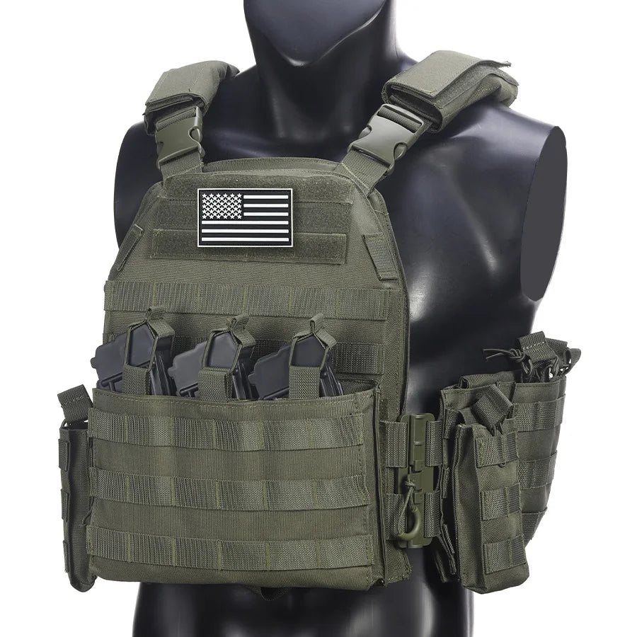 AVmouflage Hunting Vest Quick Dissassembly Waist Shoulder Accessory Pouches Hidden Triple Equipment Bag Outdoor Outdoor Vest