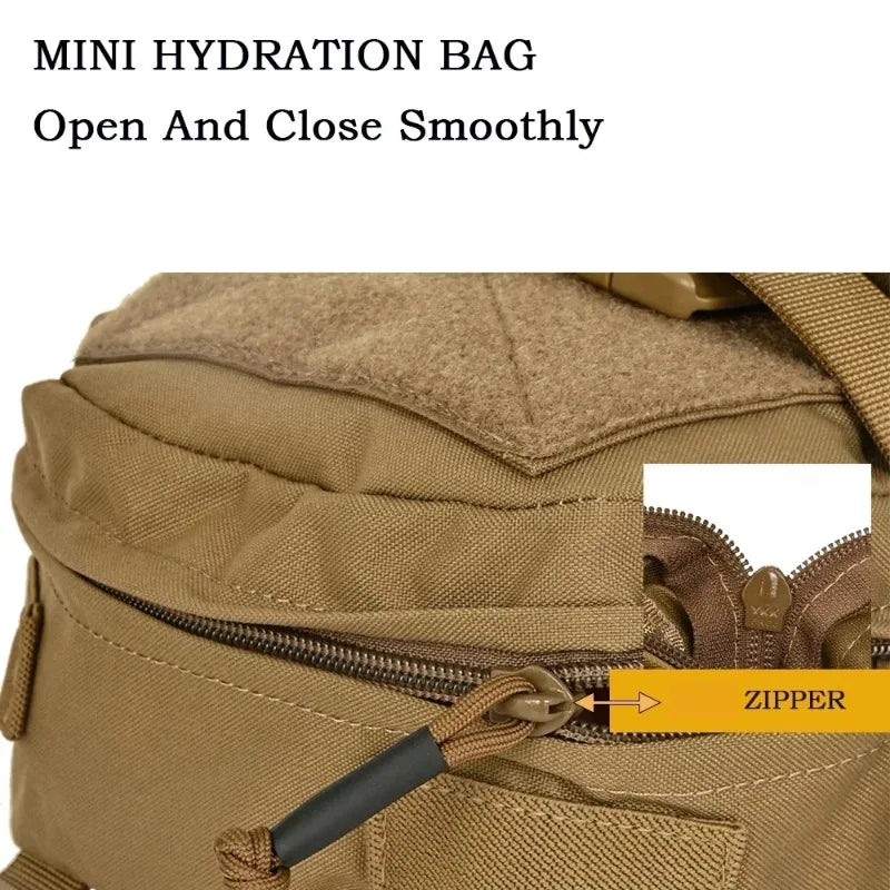 Tactical Hydration Backpack Combat Training Assault Molle Bag Outdoor Hunting Vest Back Plate Carrier Water Bag 1PC