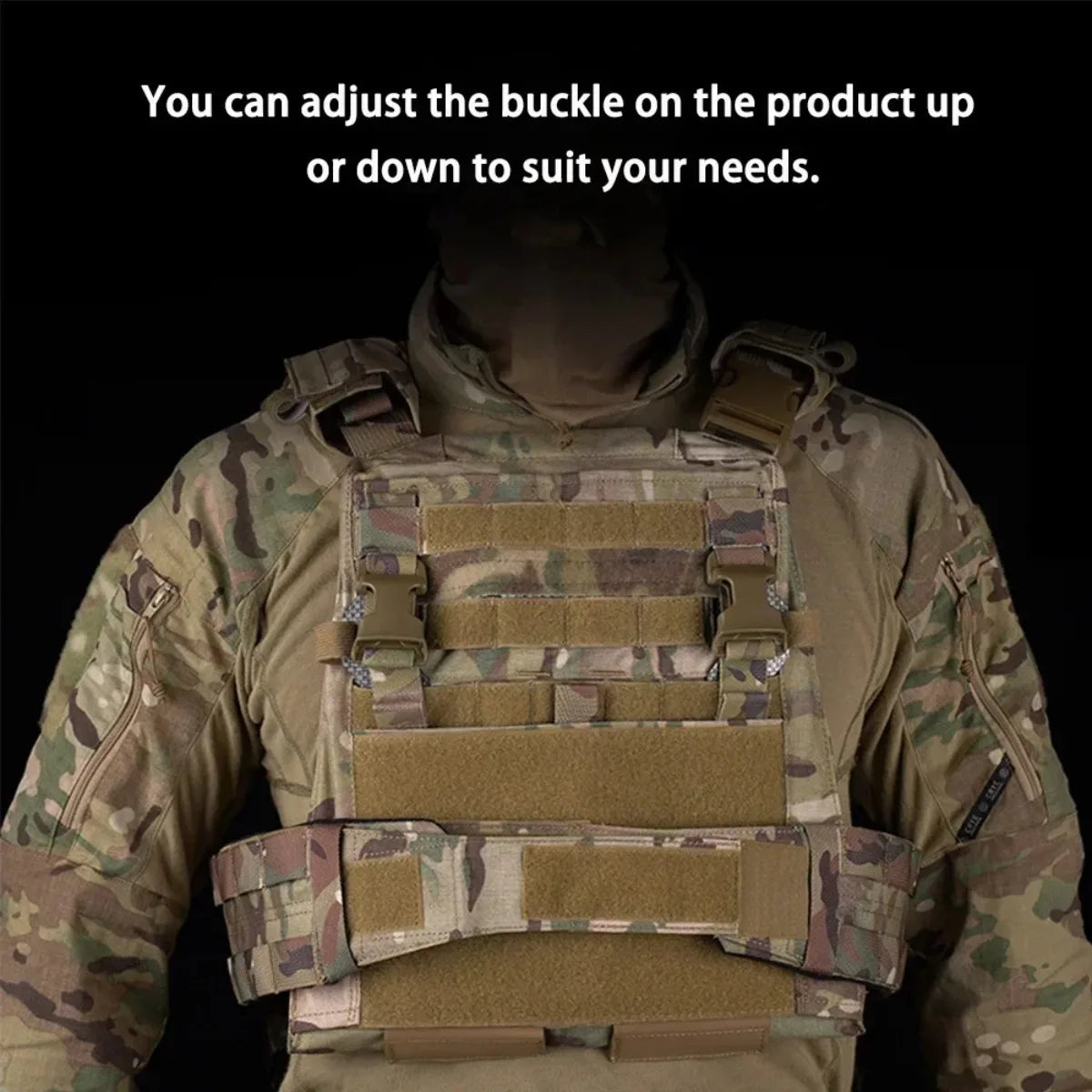 Tactical AVS Adaptive Vest Placard Advanced Hunting MOLLE NAV Front Panel Carrier Quick Add-on AVP Plate Adapter QASM Buckle