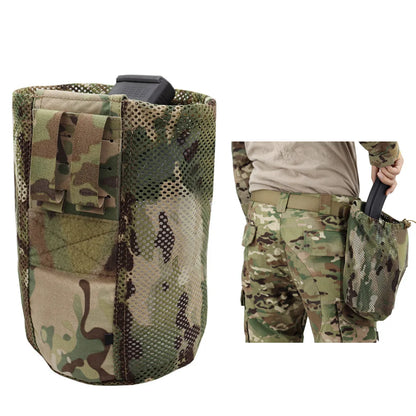 New Folding Mesh Drop Pouch Tactical Molle Magazine Dump Pouch Recycling Bag Hunting Airsoft Bags