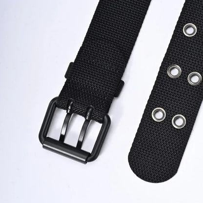 2026 New Men Breathable Nylon Fabric Belt outdoor sport Belt Pin Buckle Trousers Jeans Belt