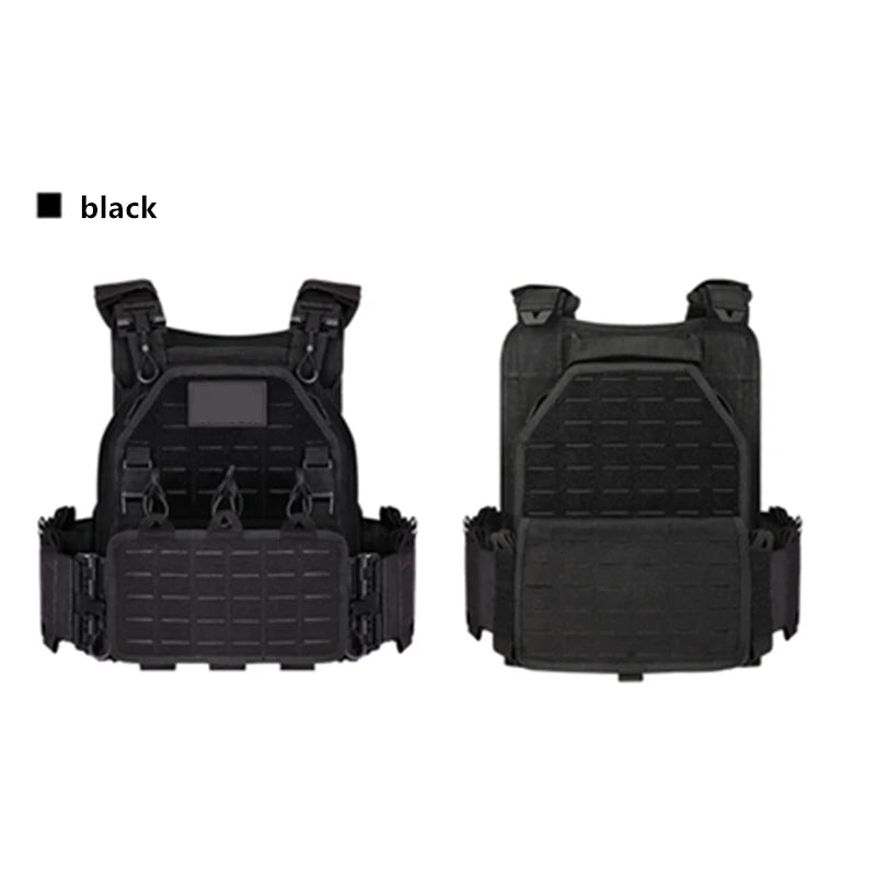 Tactical Vest 6094 Fast detachable light laser cut outdoor hunting black gear carry vest of high quality