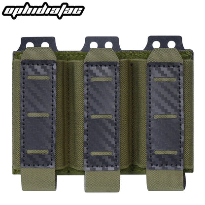 OphidianTac Magazine Pouch 9mm Single Double Triple Magazine Carrier Carbon Fiber MOLLE System Bullet Magazine Pouch
