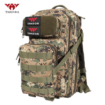 YAKEDA 30L multifunctional outdoor backpack with large capacity and multi compartment design, adjustable chest buckle