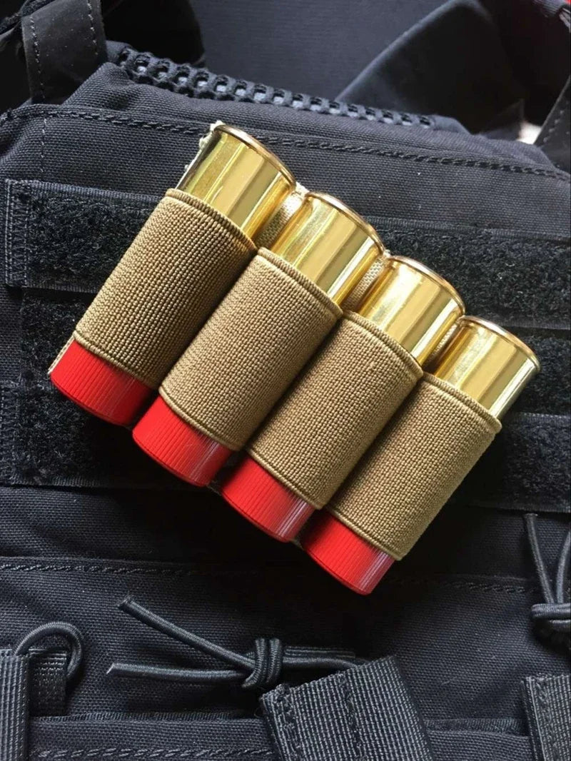 Tactical Elastic Flashlight Chemlight Battery Holder Bullet Shot Shell Pen Organizer Storage Bag Hook and Loop