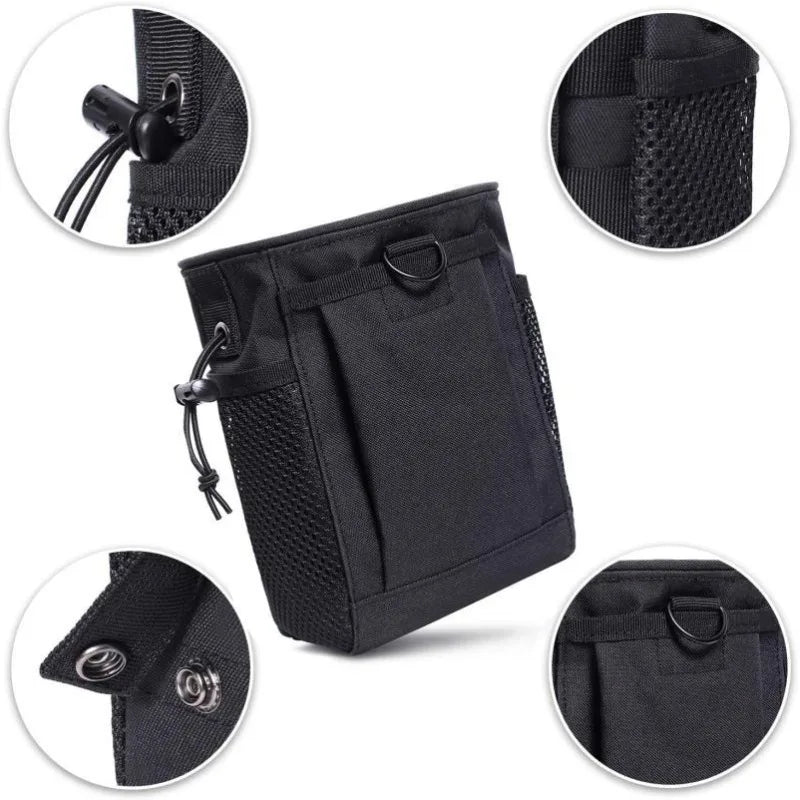 New Outdoor 3‑5L Camo Tactical Molle Dump Pouch, 600D Nylon Recycle Waist Pack, Portable Hunting Outdoor Accessories Storage Bag