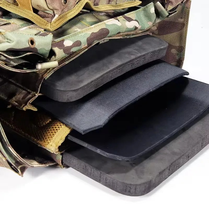 YAKEDA Airsoft Tactical Vest EVA Plates Body Carrier Vests SAPI Shock Plate for Vest Outdoor Hunting Paintball Game Protective