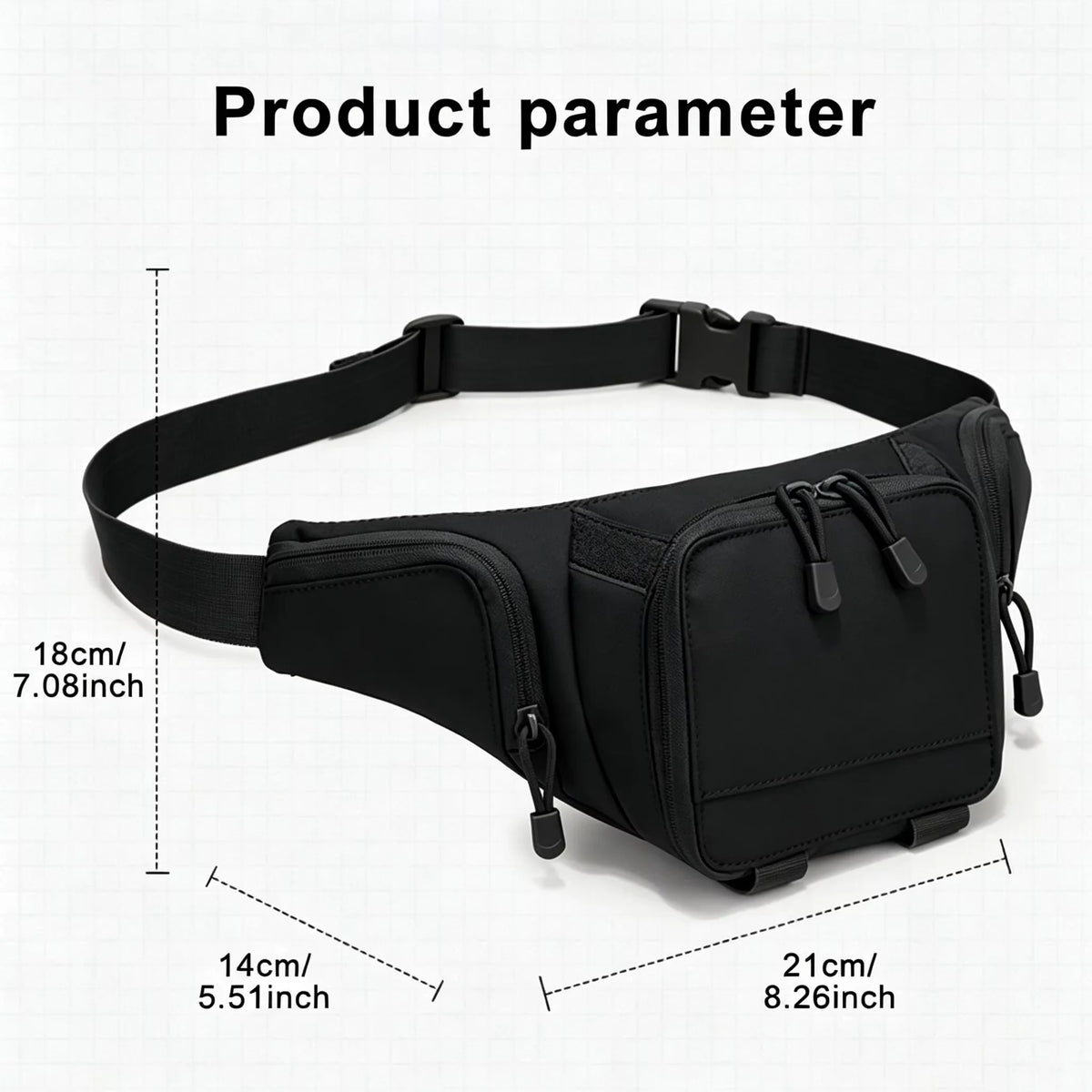 Tactical Fanny Pack Quick Release Gun Bag Concealed Carry Pistol Holster Bag Hidden Gun Pouch 9mm Handgun EDC Waist Pack
