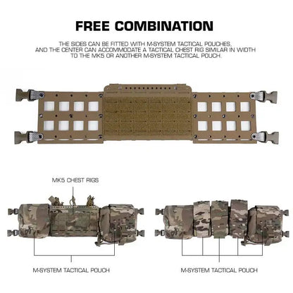 Tactical Magic Fastener Extended Chassis III Molle Pouch For MK5 Chest Rig Gear Airsoft Training Equipment